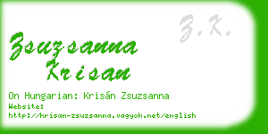 zsuzsanna krisan business card