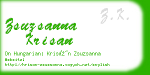 zsuzsanna krisan business card